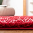 thumbnail image 4 of SAFAVIEH Arizona Teagan Geometric Shag Area Rug, Red/Ivory, 6'7" x 6'7" Round, 4 of 8