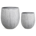 thumbnail image 1 of Worth 12" and 14.5" Round Planters, Magnesium Oxide Cement Plant Pots, Grey, 1 of 6
