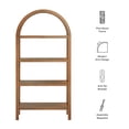 thumbnail image 2 of Modway Vexley 60 Inch Wide Arched Bookshelf in Walnut by Modway, 2 of 9