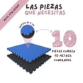 thumbnail image 2 of Piso Tatami 10m² 10pz Artes Marciales Gym Foamy 100x100x2cm Azul/Negro, 2 of 5