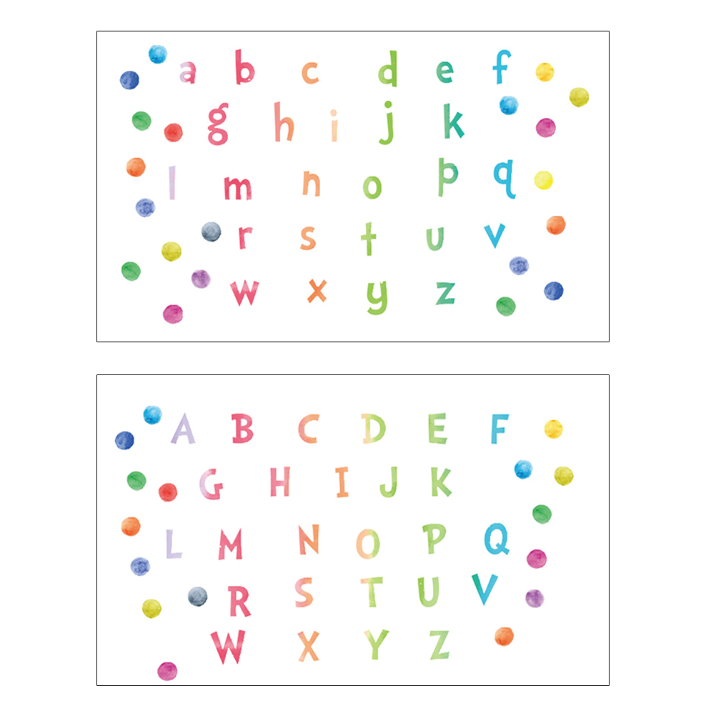 2 Sheets Educational Alphabet Sticker Decorative Stickers Letter