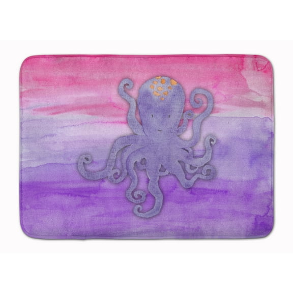 Octopus Watercolor Machine Washable Memory Foam Mat