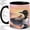 Black, variant on Loon Family Watercolor Coffee Mug, Common Loon Mug, Morning Coffee Tea Cup for Cabin Office, Parent Bird with Chick on Sunset Lake, Lily Pad Wetland Nature Art, Birdwatchers Women Men