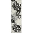 thumbnail image 2 of Nourison Aloha Indoor/outdoor Floral Black White Area Rug, 2 of 8