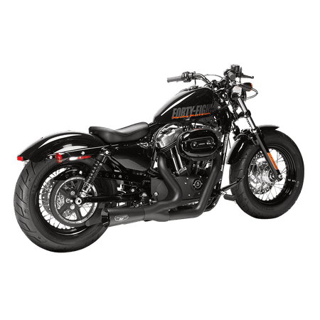 MAGNAFLOW - 7213202 - Sportster F-Bomb 2 Into 1 Exhaust Black/Black XL (Best 2 Into 1 Exhaust For Sportster)