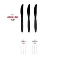 thumbnail image 3 of Smarty 7.25" Black Plastic Disposable Dinner Knives 1000ct, 3 of 7