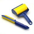 thumbnail image 5 of Omnipotente, versátil, limpiador pegajoso, recogedor de pelo de mascotas, migas, pelusa, cepillo de rodillo lavable reutilizable (mediano, amarillo), 5 of 5