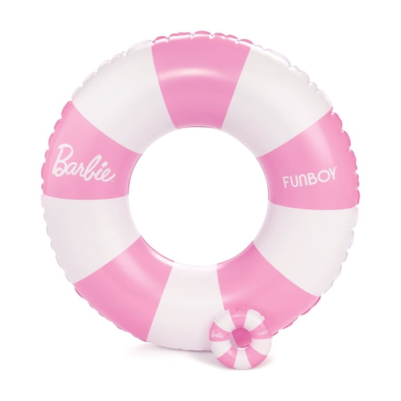 Barbie™ Float Life by Funboy Pink & White Striped 34" Kids Tube & Barbie Doll Matching Tube