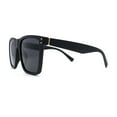 thumbnail image 2 of Polarized Mens Gentlemans Horn Rim Plastic Hipster Sunglasses Matte Black, 2 of 4