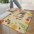 thumbnail image 5 of Protikol Give Thanks Fall Thanksgiving Welcome Door Mats Low-Profile Yard Non-Slip Doormat Indoor Outdoor Entryway Decor Throw Rug Burlap 17 X 30 Inch, 5 of 5