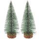 thumbnail image 2 of 2 piezas 15 cm decoraciones navideñas decoración de escritorio creativa color pino agujas mini adorno de árbol de navidad (verde claro), 2 of 5