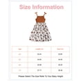 thumbnail image 2 of 7T Little Girls Dress 7T Girls Sleeveless Dress Butterfly Print Little Girls Suspender Dress Brown Dress, 2 of 7
