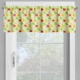 thumbnail image 4 of Ambesonne Fruits Valance & Curtain, Retro Country Kitchen, 55"x45", Green Red Yellow, 4 of 6
