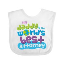 Inktastic Attorney Dad Lawyer Boys or Girls Baby Bib