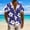 Purple, variant on Mens Summer Button Down Shirts Trendy Floral Printed Short Sleeve Hawaiian Shirt Casaul Beach Vacation Tops Hawaiian Tropical Shirt Purple M