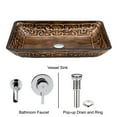 thumbnail image 5 of Vigo Rectangular Golden Greek Glass Vessel Sink and Wall Mount Faucet, Chrome, 5 of 6