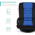 thumbnail image 4 of PRZL Swivel Gaming Chair 360 Degree Multipurpose Floor Chair Rocker for TV, Reading, Playing Video Games w/Lumbar Support, Armrest Handles, Adjustable Foldable Backrest - Black/Blue, 4 of 7