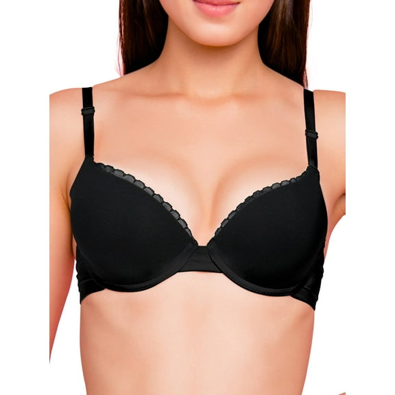 Everyday Comfortable Push Up Bra Wired Lace Top Natural Boost Padded Bralette