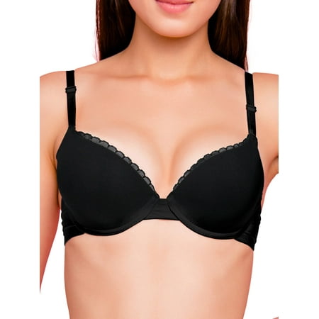 Everyday Comfortable Push Up Bra Wired Lace Top Natural Boost Padded Bralette