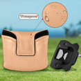 thumbnail image 6 of Haosy Light Orange Golf Mallet Putter Cover Strong Magnetic Leather Golf Club Headcover Closure, 6 of 7