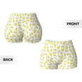 thumbnail image 5 of Lsque Yellow Lemon Leaves Pattern High Waisted Biker Shorts for Women-Tummy Control Fitness Athletic Workout Running Yoga Gym Shorts,Moisture-Wicking-XX-Large, 5 of 9