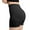 Black, variant on Joau Womens Lace Ribbed Seamless Shaping Boyshorts Mid Waist Butt Lifting Panties Tummy Control Underwear Slimming Shapewear Girdle Panty