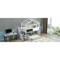 thumbnail image 4 of Pinovk Twin over Full House Bunk Bed with Storage Staircase and Blackboard,White(Old SKU: GX001701AAK), 4 of 20