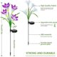 thumbnail image 3 of Solar Garden Stake Lights,2 Pack With 8 Lily, Purple And White, 3 of 5