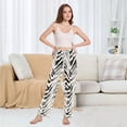 thumbnail image 6 of Casual Lounge Pants Women's Pajamas Sleep Long Pants With Pockets An Zebra-like Pattern, 6 of 6