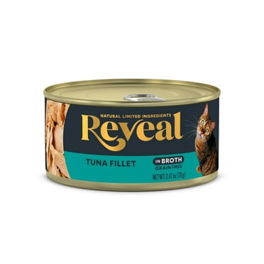 Reveal Natural Wet Cat Food, Tuna Fillet in Broth, 2.47 oz Can
