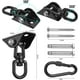 thumbnail image 1 of Kit para colgar hamaca, perchas de columpio resistentes, kit para colgar silla hamaca con rotación de 360 grados de acero inoxidable de 1200 lb, ganchos de suspensión con perno, 1 of 2
