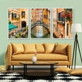 thumbnail image 3 of IDEA4WALL 3 Piece Framed Canvas Wall Art for Living Room, Bedroom Italy City Landscape Canvas Prints for Modern Home Decoration Ready to Hang, 3 of 4