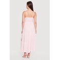 thumbnail image 3 of Women's Gauze Knit Keyhole Detail Side Slit Tiered Midi Dress, 3 of 3