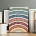 thumbnail image 4 of I Am Kind Brave Wall Art Poster, Boho Nursery Decor, Boho Rainbow Wall Art Decor for Kids Room Classroom Nursery Playroom Poster Wrapped Wooden Frame Wall Decor,Canvas Wall Art for Living Room,Bedroo, 4 of 6