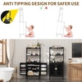 thumbnail image 4 of 58” Pantry Cabinets with Microwave Shelves, Small Kitchen Pantry Storage Cabinet with Adjustable Shelves for Kitchen, Dining Room, Living Room Use (Black), 4 of 7