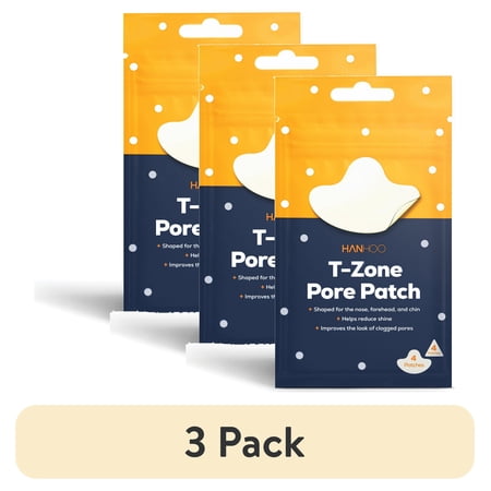 (3 pack) Hanhoo T-Zone Pore Patch with Hydrocolloid, for Acne Prone and All Skin Types, 8 Ct.