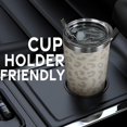 thumbnail image 4 of 10 OZ Tumbler Stainless Steel Travel Coffee Mugs | Spill Proof Vacuum Insulated Coffee Tumbler Cup with Straw Lid | Cream Leopard, 4 of 6
