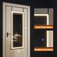 thumbnail image 5 of 47"x16" Mordern Rectangle Hanging LED Mirror Door Mirror Vanity Mirror,White, 5 of 9