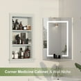 thumbnail image 6 of Hironpal Grey 3-Tier Recessed Wall Mount Storage Cabinet – Sturdy Fully Assembled Wooden Utility Storage Shelf – Ideal for Home Kitchen, Bathroom, Laundry, Medicine Cabinet, 6 of 7