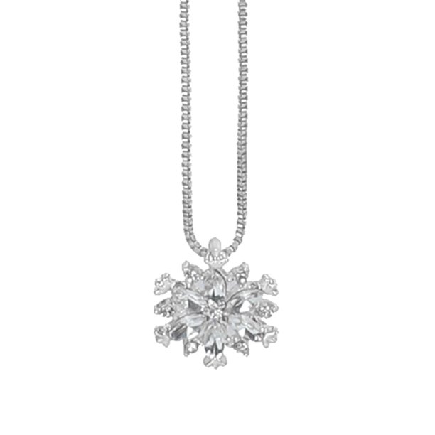 Cadena de Luz Colgante Clavícula Copo de Nieve Collar Temperamento Collares Colgantes