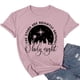 thumbnail image 2 of Gibobby Camisas Para Mujer Elegantes Camiseta de manga corta con cuello redondo y estampado de para mujer O Holy Night（Rosa， M), 2 of 3