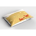 thumbnail image 2 of Ambesonne Summer Pillow Sham 2 Pack, Card with Crabs Sea, 36"x20", Sand Brown and White, 2 of 3