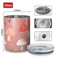 thumbnail image 4 of 12oz Coffee Tumblers Colorful Mushroom Pattern Pink Pattern Stainless Steel Vacuum Insulated Travel Tumbler Coffee Cups Mug with Lid and Straw with Cleaning Brush for Cold & Hot Drinks, 4 of 5