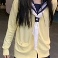 thumbnail image 1 of Chaqueta tipo cárdigan gris de punto estilo universitario japonés con suéter exterior y traje de uniforme Jk original de Hu Lina para escuelas, 1 of 5