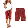 thumbnail image 5 of Fesfesfes Kids' Patriotic Print Five Quarter Pants Elastic Waist Casual Sports Shorts for Boys Girls Summer Outdoor Play(Red#5,11-12 Years), 5 of 6
