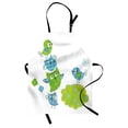 thumbnail image 1 of Nursery Apron Lovely Happy Animals Playing with Each Other Singing Birds Colorful Art Design, Unisex Kitchen Bib Apron with Adjustable Neck for Cooking Baking Gardening, Lime Green Blue, by Ambesonne, 1 of 3