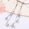 thumbnail image 3 of QQTDFG 925 Silver Tassel Earrings Drop Dangle Women Crystal Wedding Jewellery A Pair-Silver, 3 of 4