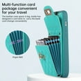 thumbnail image 5 of Nalacover Crossbody Wallet Case for iPhone 15 Pro Max, [6 Card Slots] Leather Purse Phone Case Luxury Buckle Closure Card Holder Shoulder Strap Handbag Case Women For iPhone 15 Pro Max, Green, 5 of 11