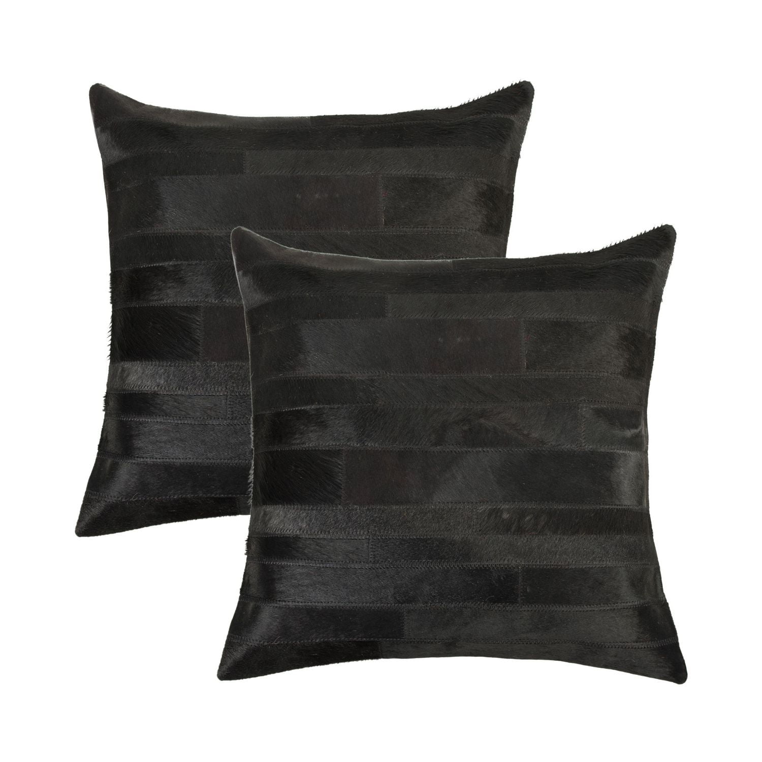 H-Natural Torino Madrid Cowhide 2-Pack Pillows