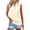 Beige, variant on Womens Tops Sports Workout Bras Padded Built In Bra Basic Workout Sleeveless Shirt